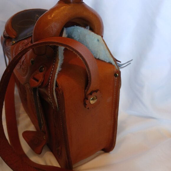 Western Saddle Purse Leather Handbag - Gently used - Picture 5 of 8